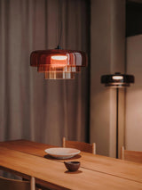 Modern Multi Level Glass Pendant Light LED Ceiling Fixture for Home and Office