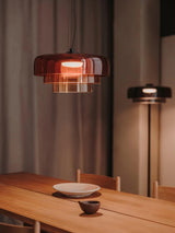 Modern Multi Level Glass Pendant Light LED Ceiling Fixture for Home and Office