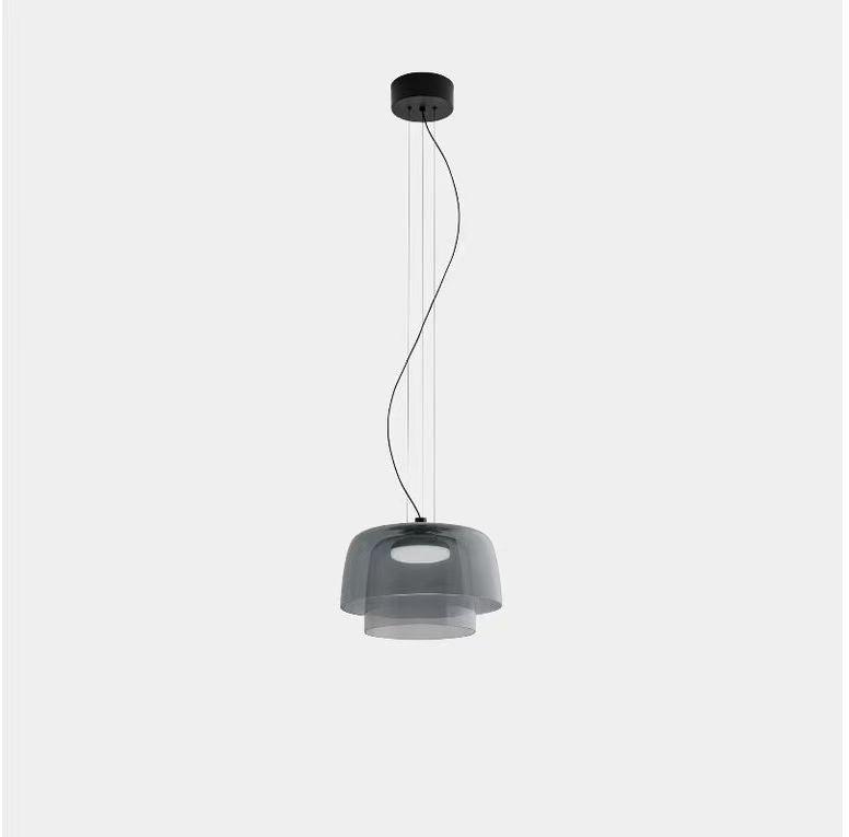 Modern Multi Level Glass Pendant Light LED Ceiling Fixture for Home and Office