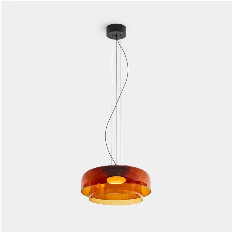 Modern Multi Level Glass Pendant Light LED Ceiling Fixture for Home and Office