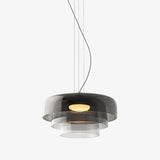 Modern Multi Level Glass Pendant Light LED Ceiling Fixture for Home and Office