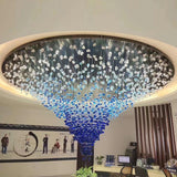 Modern Multicolor Crystal Stone LED Chandelier for Luxury Interior Lighting and Large Spaces