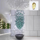 Modern Multicolor Crystal Stone LED Chandelier for Luxury Interior Lighting and Large Spaces