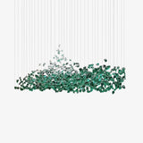 Modern Multicolor Crystal Stone LED Chandelier for Luxury Interior Lighting and Large Spaces
