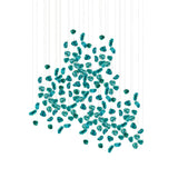 Modern Multicolor Crystal Stone LED Chandelier for Luxury Interior Lighting and Large Spaces