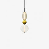 Modern Multicolored Candied Glass Pendant Light with Adjustable LED Ceiling Fixture