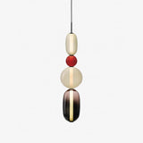Modern Multicolored Candied Glass Pendant Light with Adjustable LED Ceiling Fixture