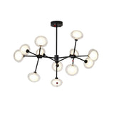 Modern Multiwave LED Sputnik Chandelier 12 Light Dining Room Hanging Ceiling Fixture