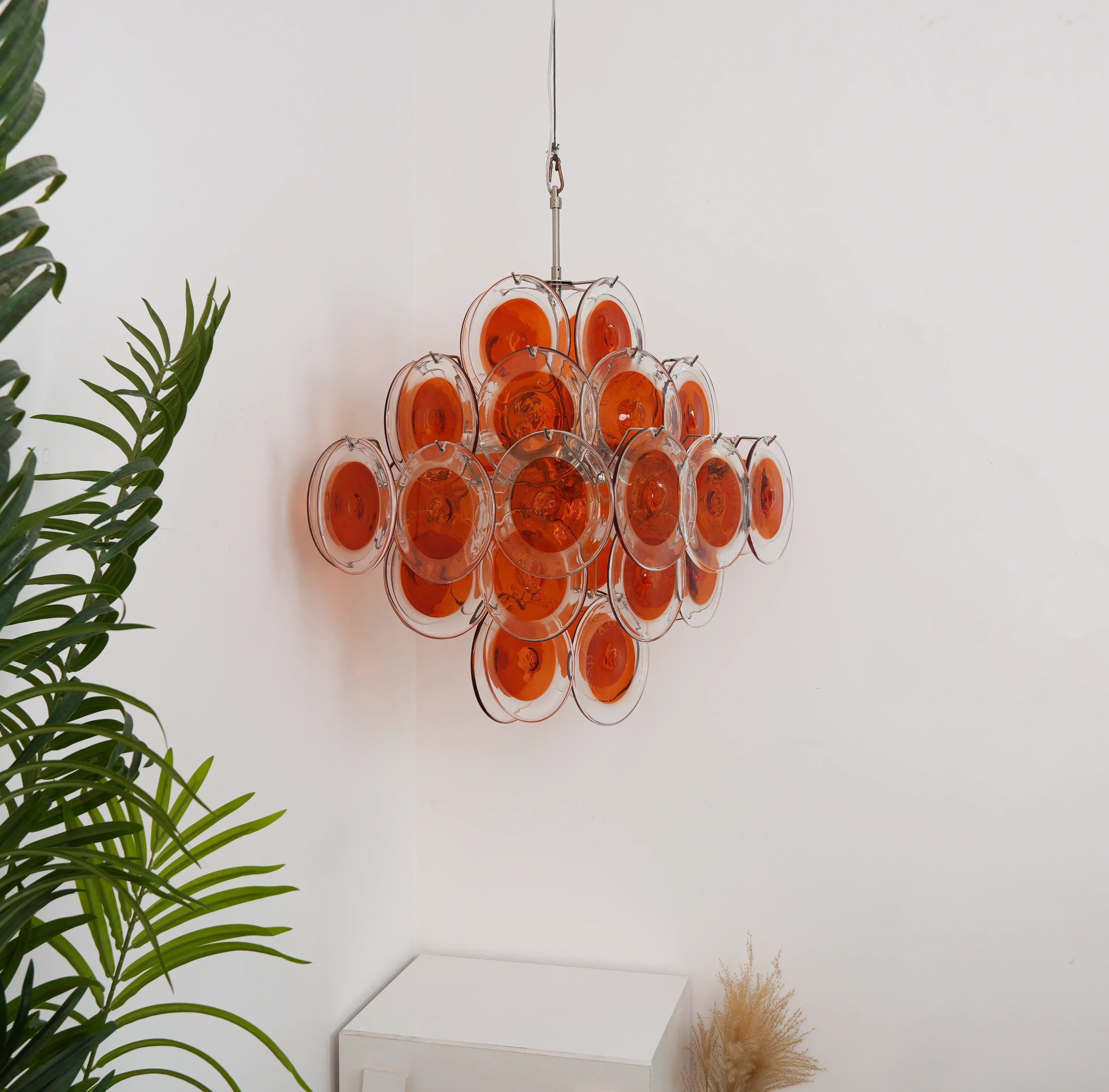 modern-murano-glass-disc-chandelier-with-orange-and-brown-hand-blown-accents