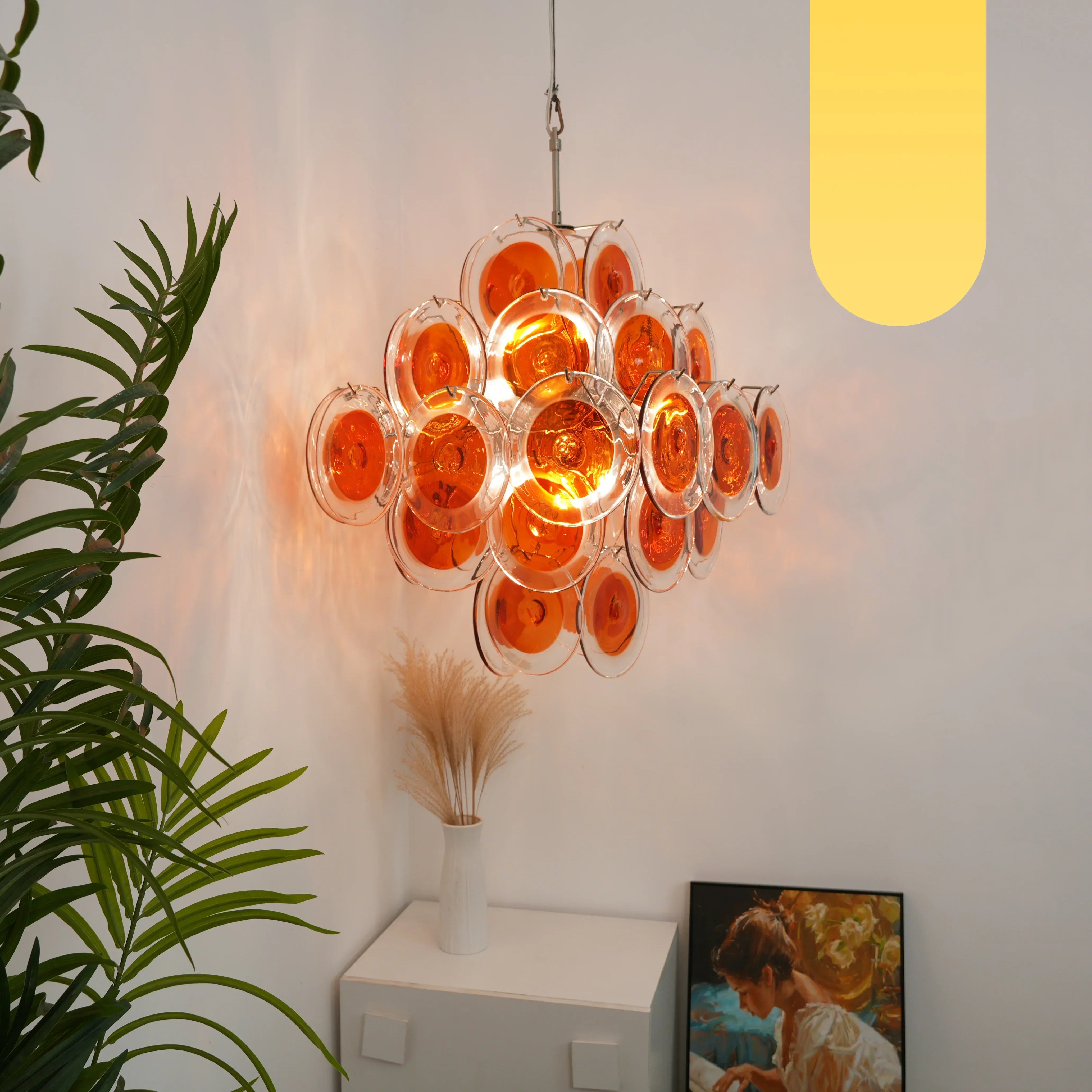 modern-murano-glass-disc-chandelier-with-orange-and-brown-hand-blown-accents