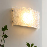 Modern Murano Glass Wall Sconce Set of Two LED Chrome Finish Indoor Lighting