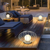 Modern Mushroom Cage LED Outdoor Lawn Lamp Waterproof Garden Landscape Pathway Light