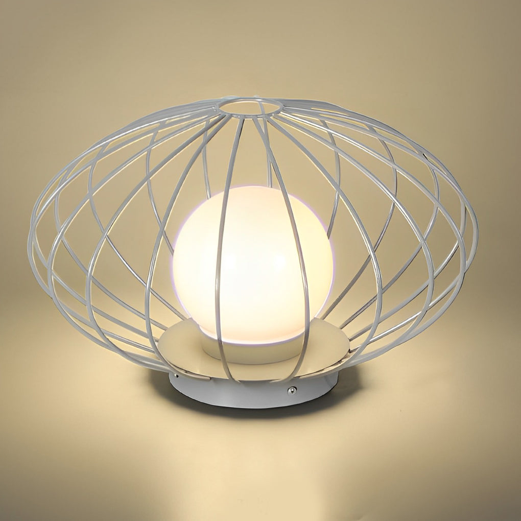 Modern Mushroom Cage LED Outdoor Lawn Lamp Waterproof Garden Landscape Pathway Light