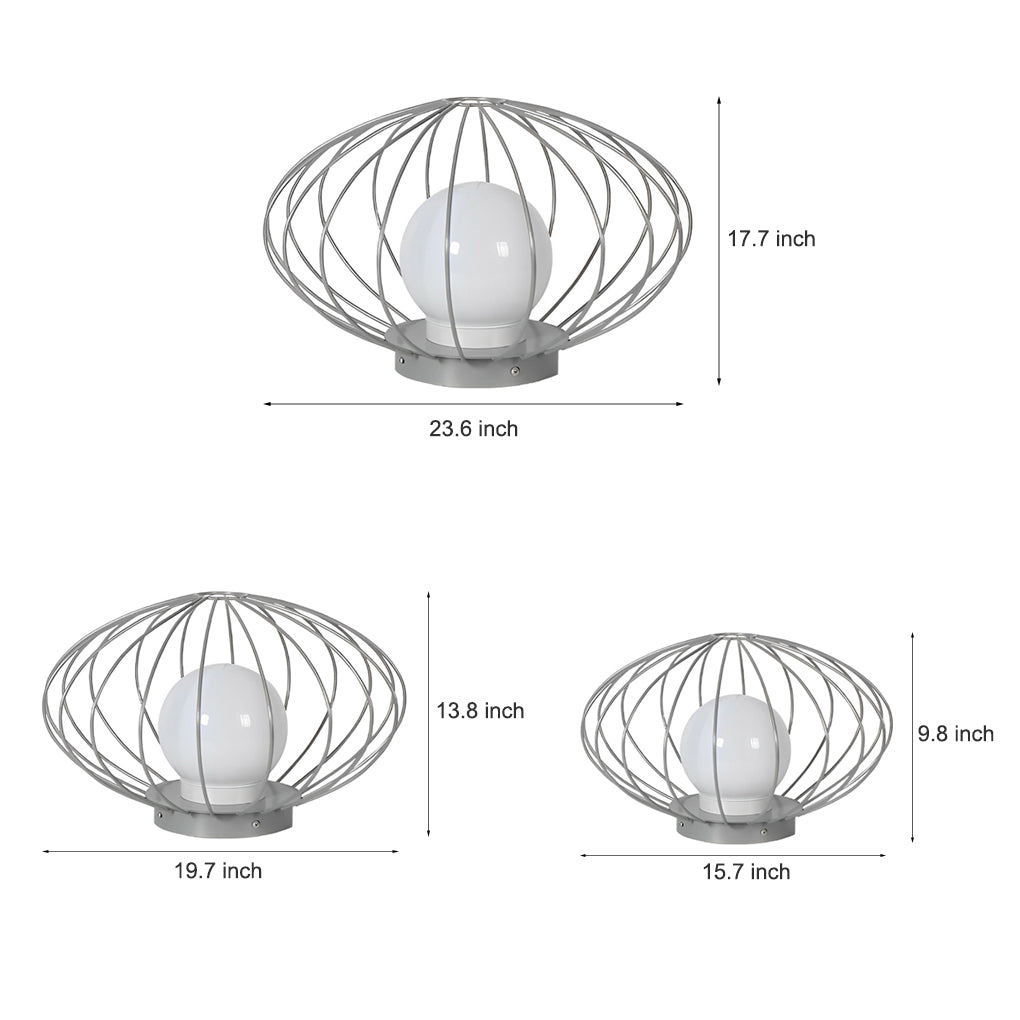 Modern Mushroom Cage LED Outdoor Lawn Lamp Waterproof Garden Landscape Pathway Light