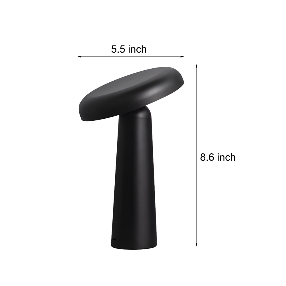 Modern Mushroom LED Table Lamp Dimmable Touch Control Tiltable USB Rechargeable Bedside Light