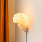 Modern Mushroom Resin Plug In Wall Lamp Sconce Lighting for Bedroom and Living Room