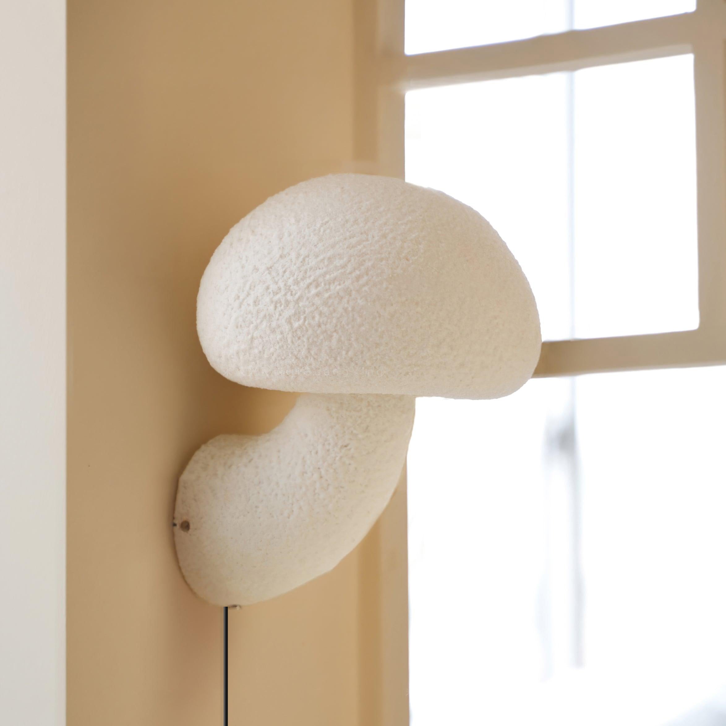 Modern Mushroom Resin Plug In Wall Lamp Sconce Lighting for Bedroom and Living Room