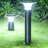 Modern Mushroom Solar LED Path Lights Waterproof Black Outdoor Garden Landscape Post Lamp