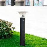 Modern Mushroom Solar LED Path Lights Waterproof Black Outdoor Garden Landscape Post Lamp