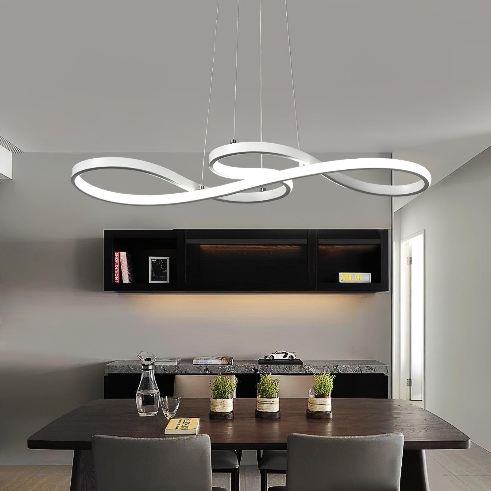 Modern Musical Note Integrated LED Pendant Light for Dining Room Kitchen Island and Living Space