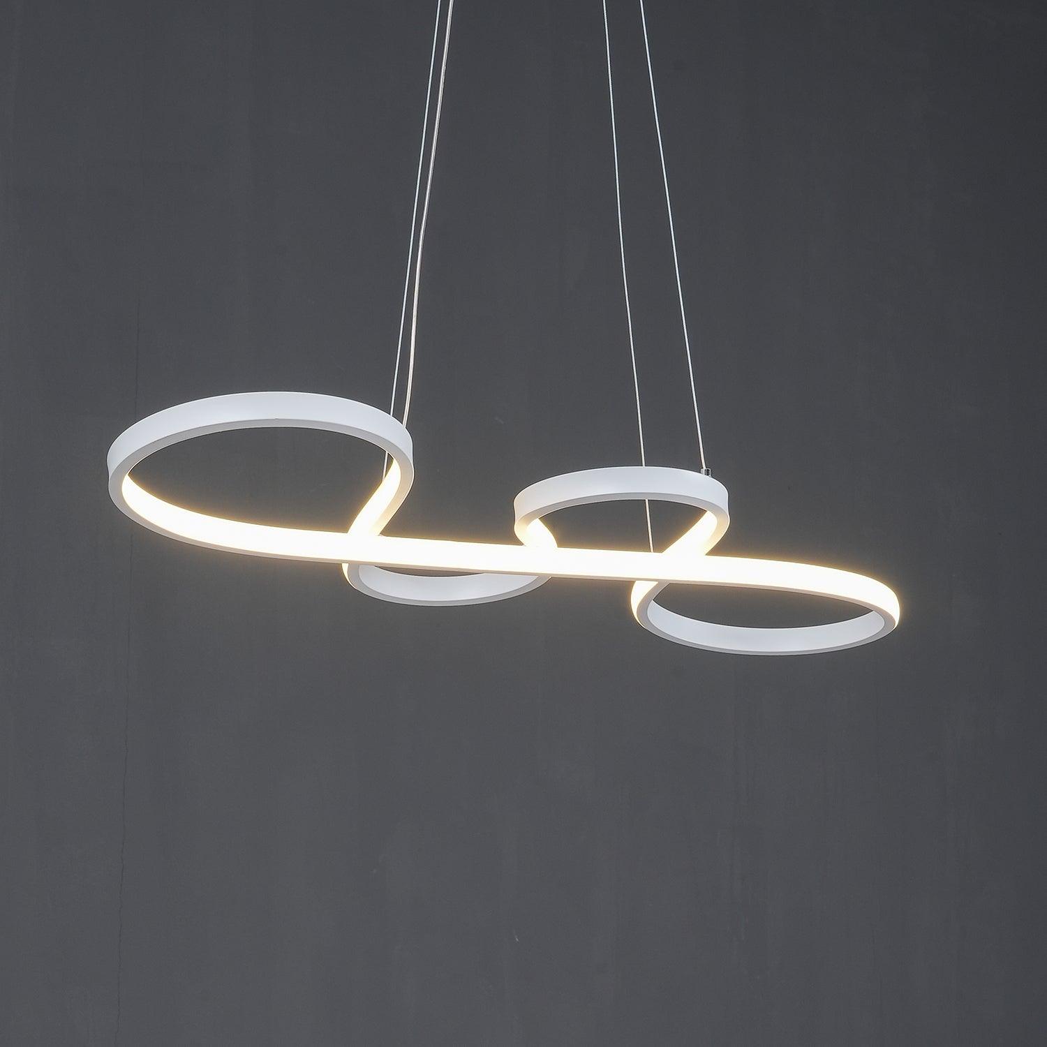 Modern Musical Note Integrated LED Pendant Light for Dining Room Kitchen Island and Living Space