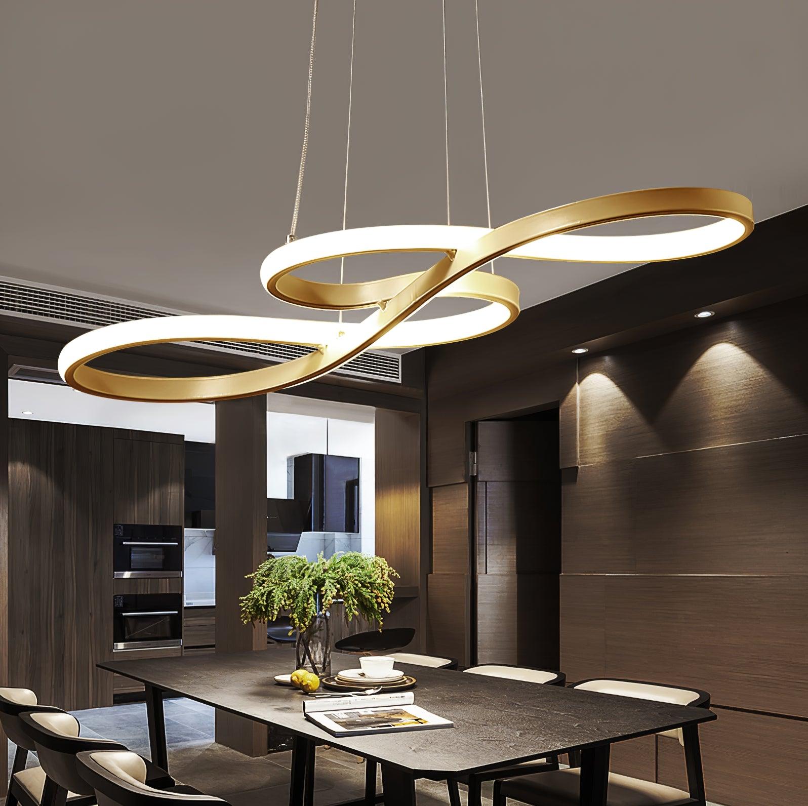 Modern Musical Note Integrated LED Pendant Light for Dining Room Kitchen Island and Living Space