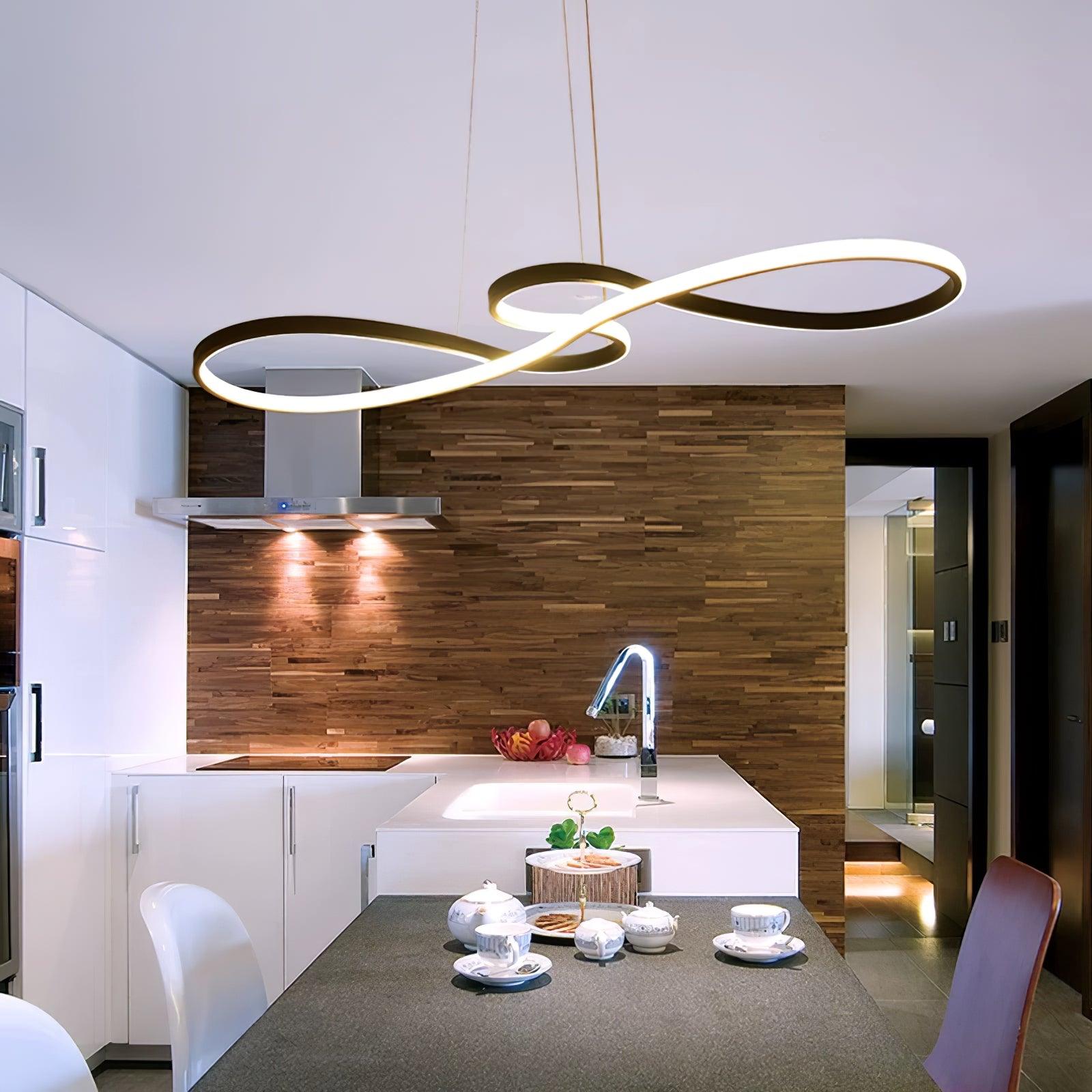 Modern Musical Note Integrated LED Pendant Light for Dining Room Kitchen Island and Living Space