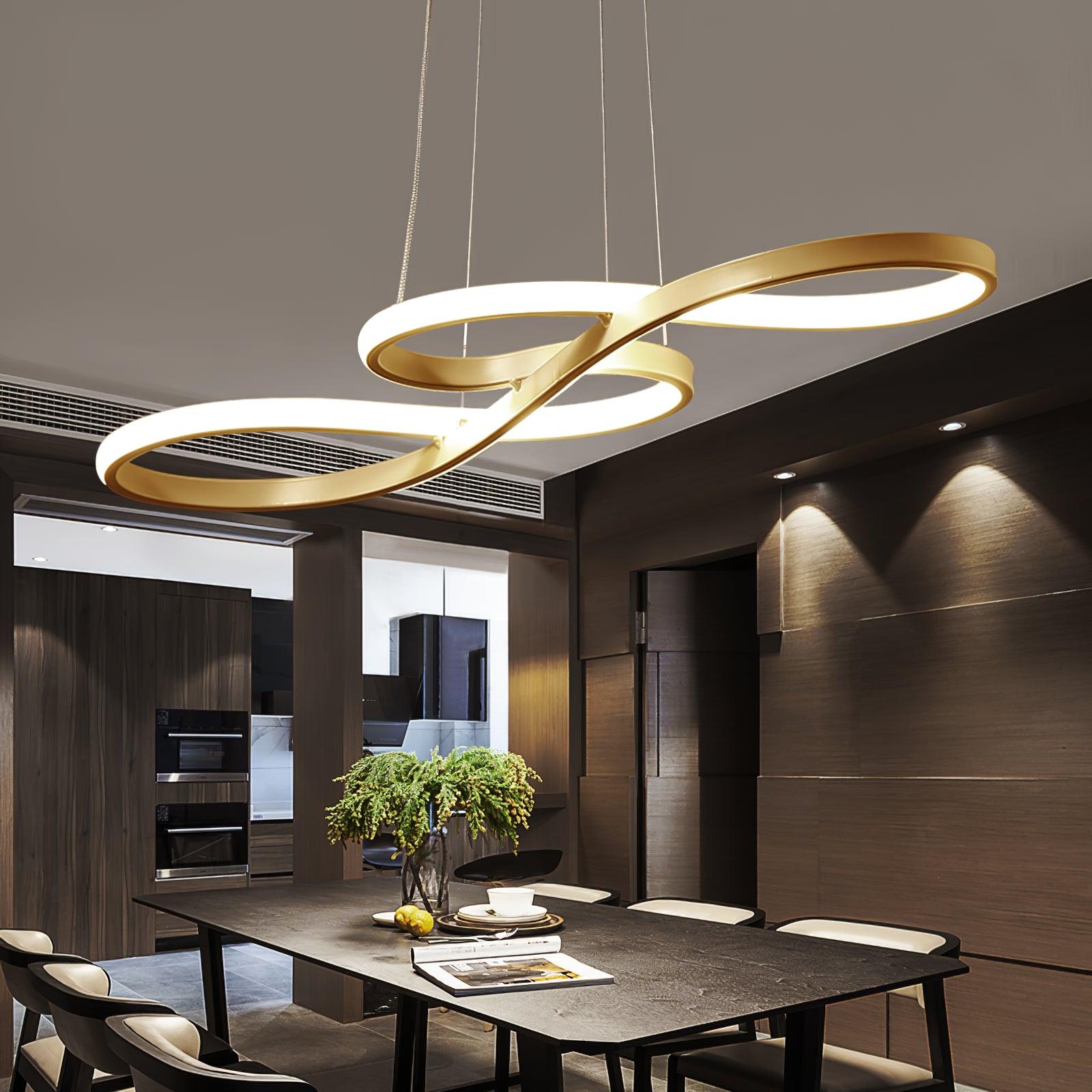 Modern Musical Note Integrated LED Pendant Light for Dining Room Kitchen Island and Living Space