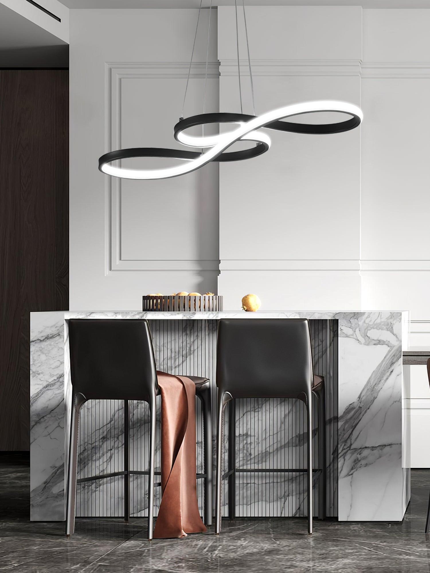 Modern Musical Note Integrated LED Pendant Light for Dining Room Kitchen Island and Living Space