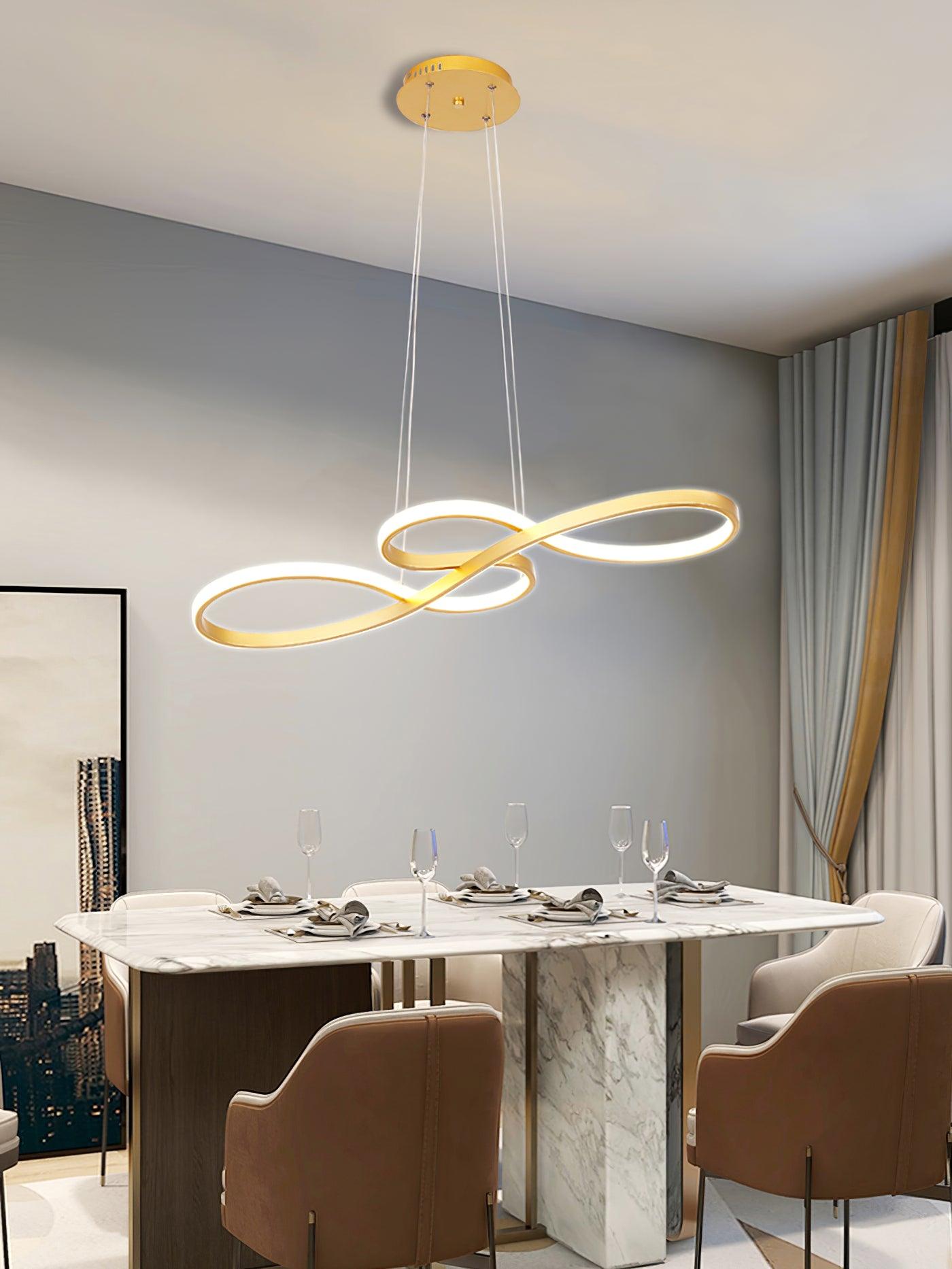Modern Musical Note Integrated LED Pendant Light for Dining Room Kitchen Island and Living Space