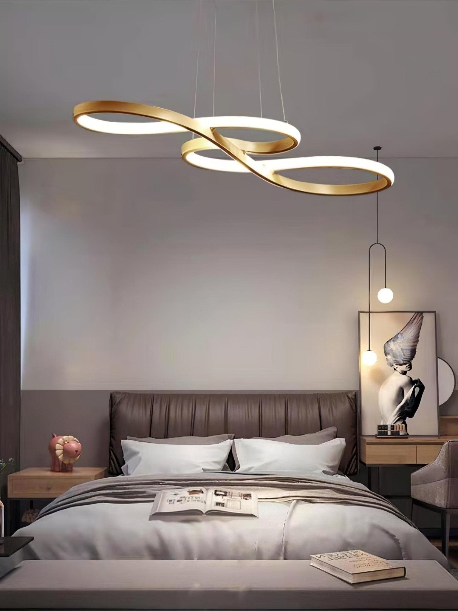 Modern Musical Note Integrated LED Pendant Light for Dining Room Kitchen Island and Living Space