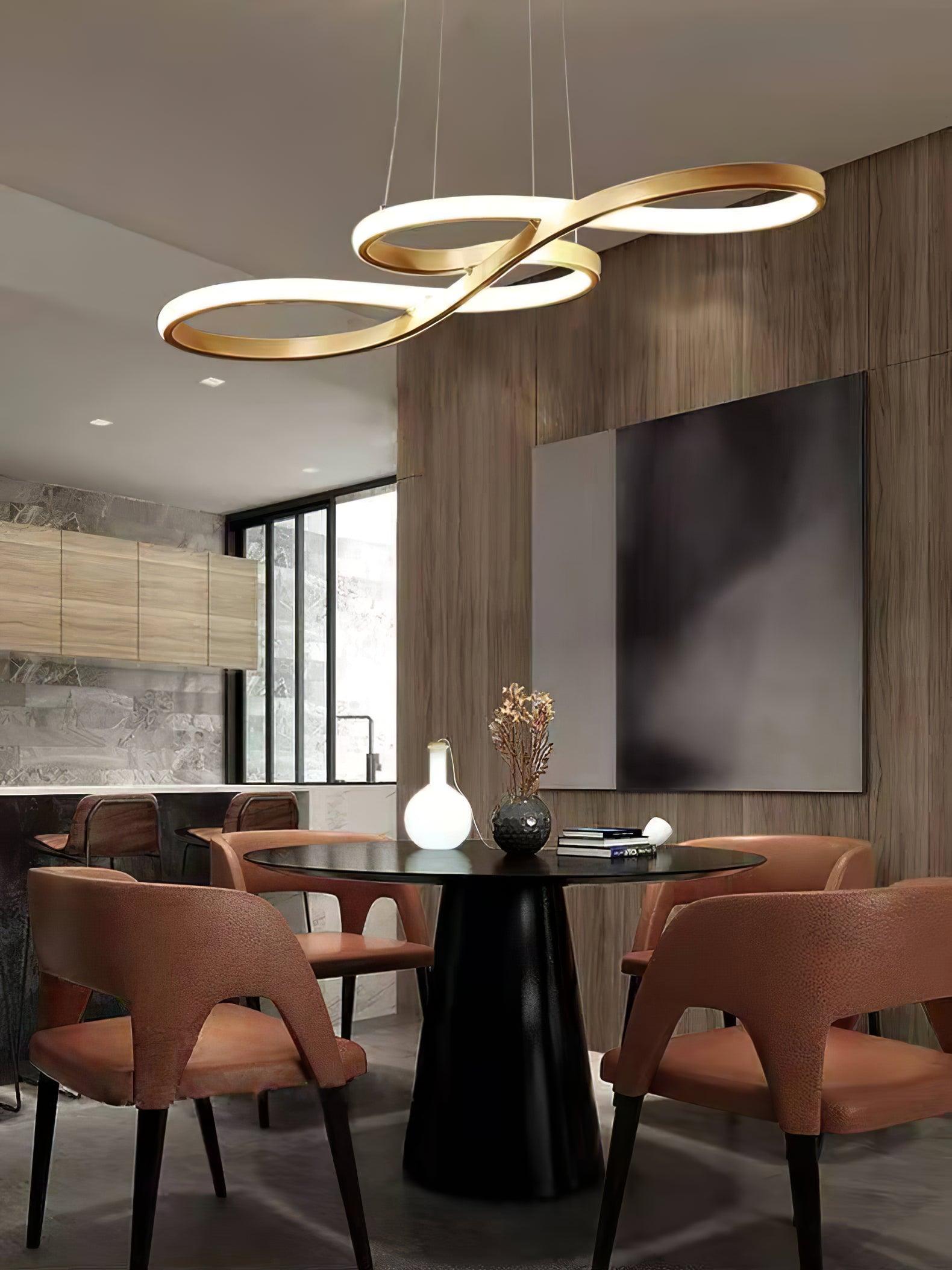 Modern Musical Note Integrated LED Pendant Light for Dining Room Kitchen Island and Living Space