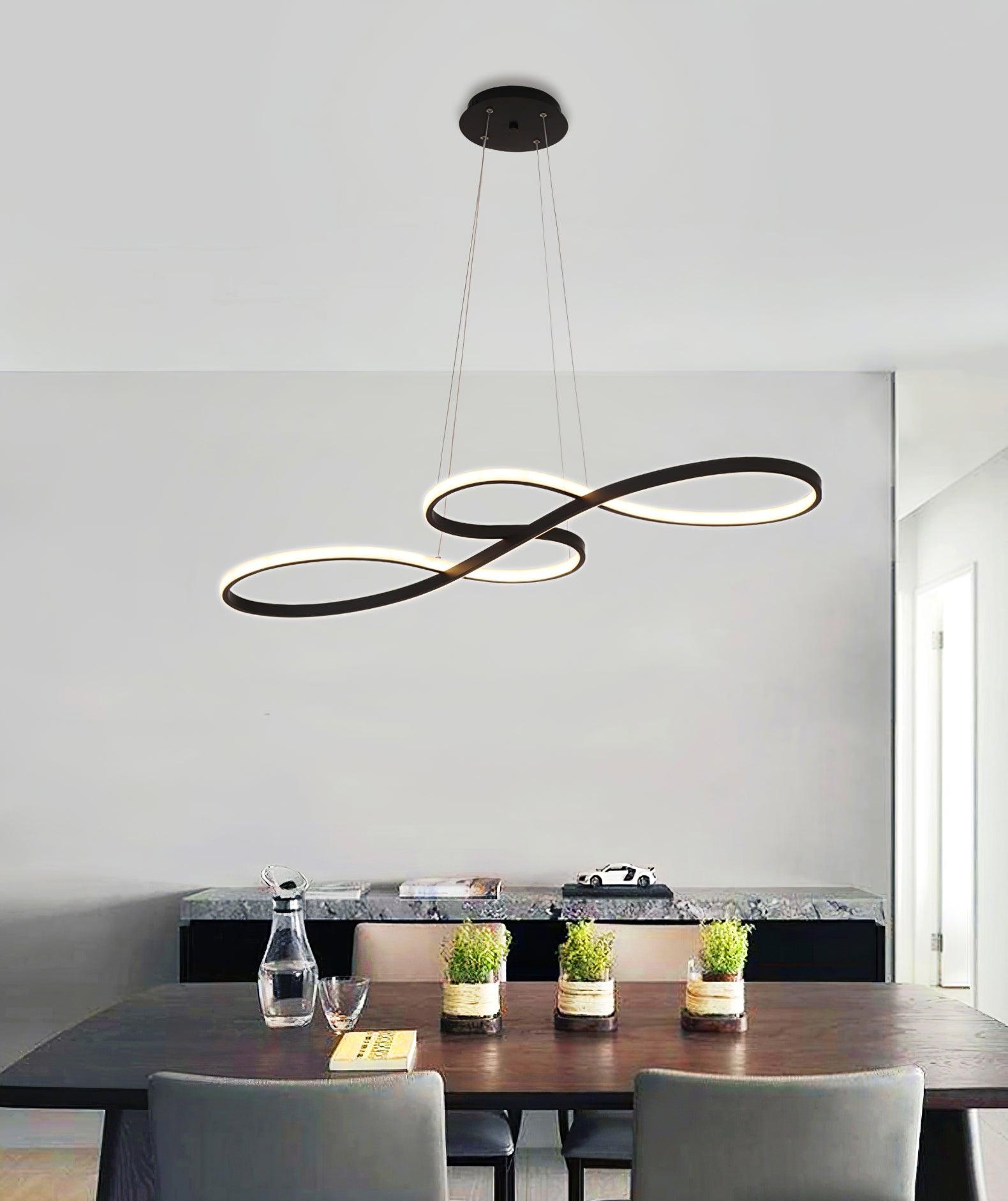 Modern Musical Note Integrated LED Pendant Light for Dining Room Kitchen Island and Living Space