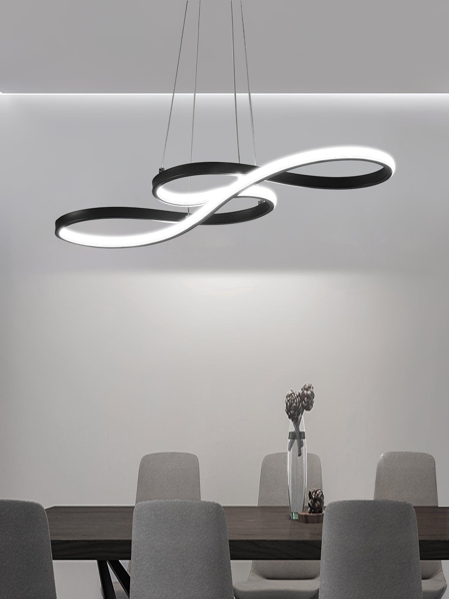 Modern Musical Note Integrated LED Pendant Light for Dining Room Kitchen Island and Living Space