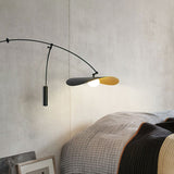 Modern Myrna Wall Light with Counterweight Arm and Handblown Glass Reflector Shade