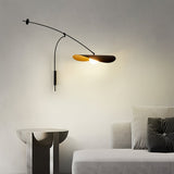 Modern Myrna Wall Light with Counterweight Arm and Handblown Glass Reflector Shade