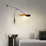Modern Myrna Wall Light with Counterweight Arm and Handblown Glass Reflector Shade
