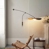 Modern Myrna Wall Light with Counterweight Arm and Handblown Glass Reflector Shade