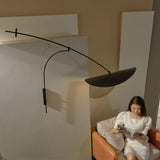Modern Myrna Wall Light with Counterweight Arm and Handblown Glass Reflector Shade