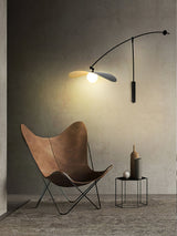 Modern Myrna Wall Light with Counterweight Arm and Handblown Glass Reflector Shade