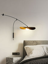 Modern Myrna Wall Light with Counterweight Arm and Handblown Glass Reflector Shade