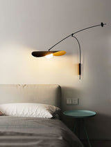 Modern Myrna Wall Light with Counterweight Arm and Handblown Glass Reflector Shade
