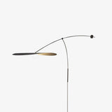 Modern Myrna Wall Light with Counterweight Arm and Handblown Glass Reflector Shade