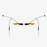 Modern Myrna Wall Light with Counterweight Arm and Handblown Glass Reflector Shade