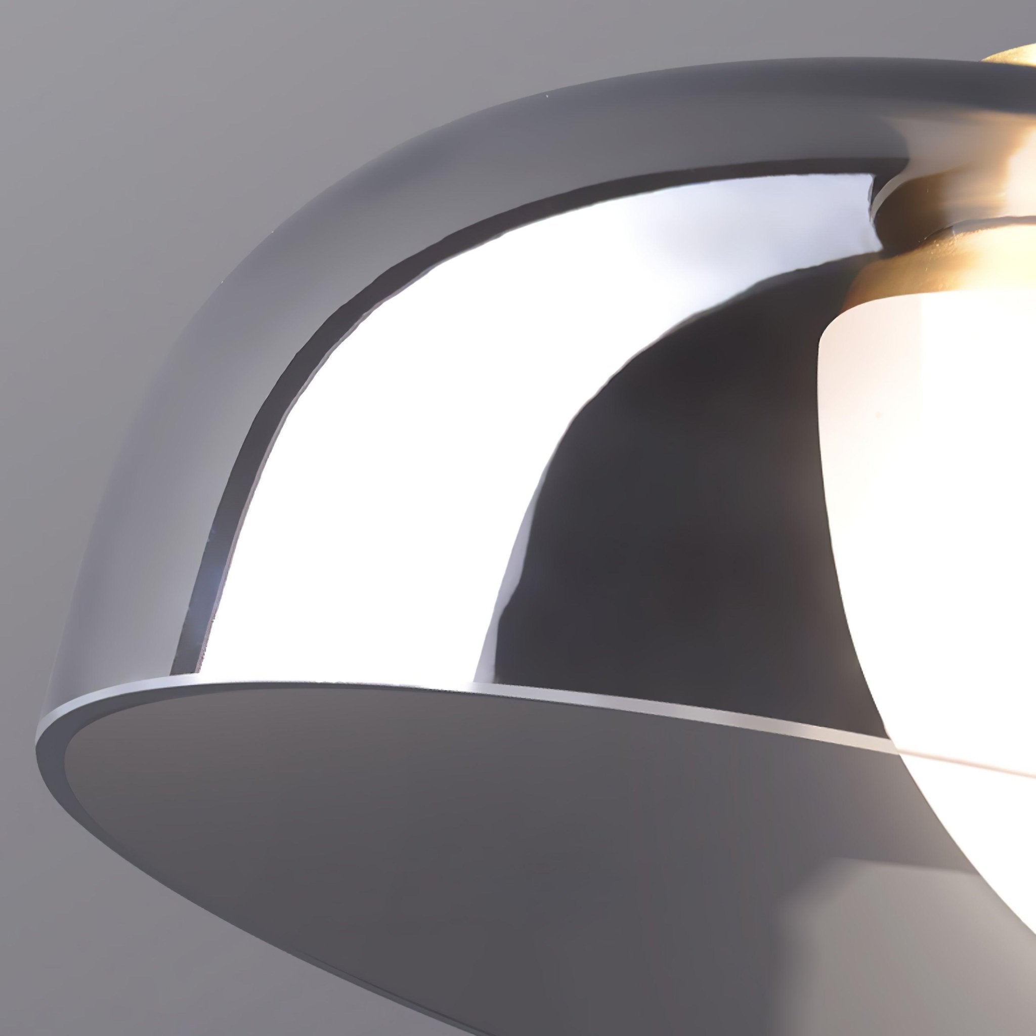 Modern Mystic Eclipse Gold and Smoky Gray Glass LED Pendant Light Fixture