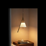 Modern Nanzhi Solid Wood Geometric Triangular LED Pendant Light for Dining and Living Areas
