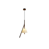 Modern Nanzhi Solid Wood Geometric Triangular LED Pendant Light for Dining and Living Areas