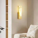Modern Natural Alabaster LED Wall Lamp Stone Sconce for Interior Lighting