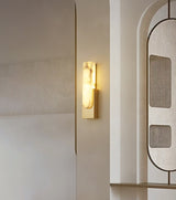 Modern Natural Alabaster LED Wall Lamp Stone Sconce for Interior Lighting
