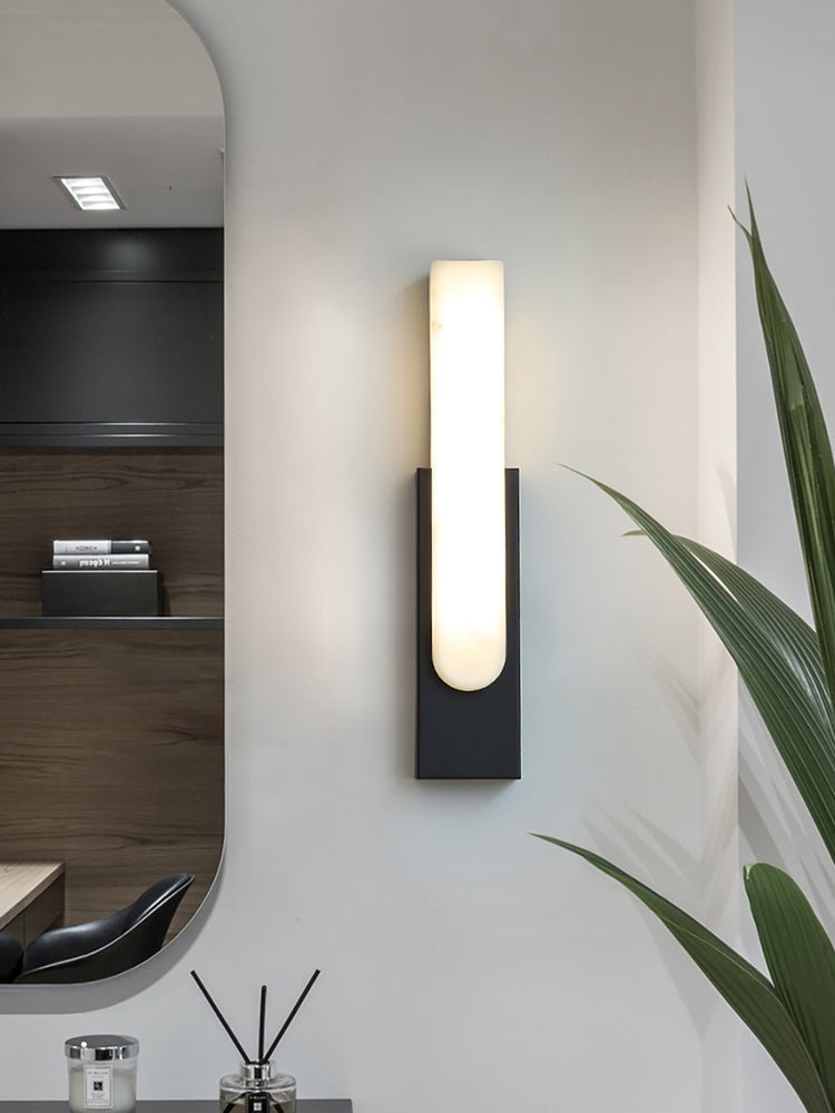 Modern Natural Alabaster LED Wall Lamp Stone Sconce for Interior Lighting